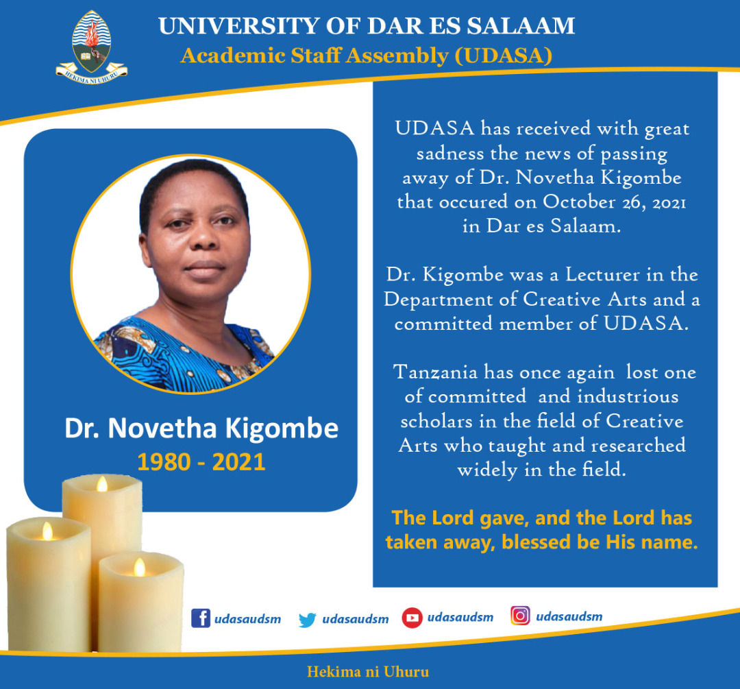 Obituary - Dr Novetha Kigombe